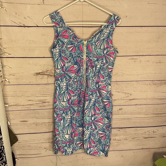 Lilly Pulitzer Target 20th Anniversary Lace Trim Mini Shift Dress Women Size 2 - Picture 8 of 14